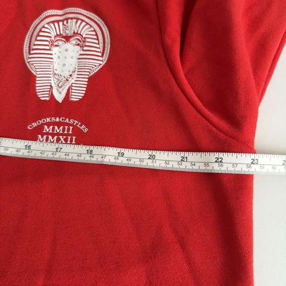 Crooks & Castles Red Varsity Jacket "The Ruling Elite" Pharaoh Graphic Men's M - Picture 7 of 13